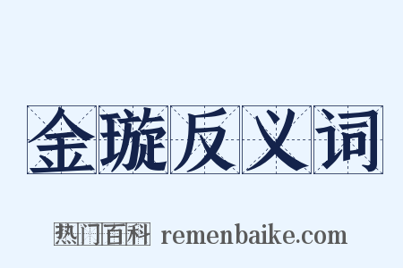 金璇反义词是什么意思的图片